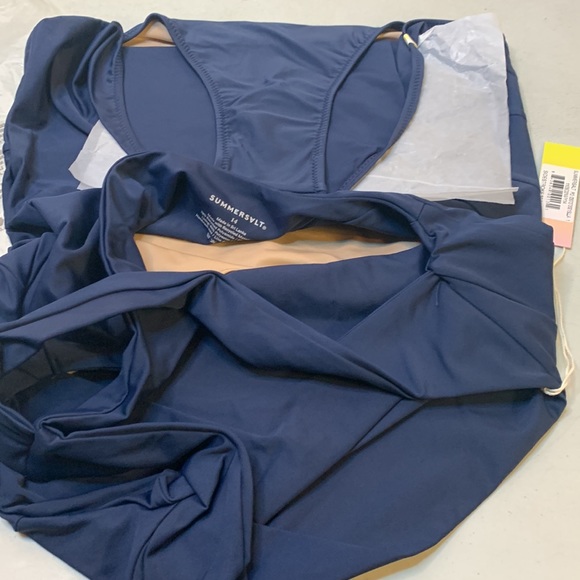 SUMMERSALT The Long Torso Sidestroke Navy 14 NWT - Picture 6 of 11